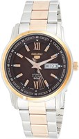 Мужские автоматические часы Seiko с аналоговым дисплеем и ремешком из нержавеющей стали Snkp18J1, серебристые 1000007244