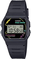 Мужские наручные часы Casio Classic F-91WPC-1AJR, модель, посвящённая PAC-MAN, из биопластика, чёрного цвета 1000007249