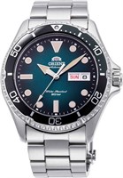 Мужские аналоговые спортивные часы Orient RA-AA0811E19B Kamasu II с автоматическим механизмом, корпус 41,8 мм, серебристо-зелёный цвет 1000007256