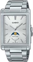 Мужские часы Casio MTP-M105D-7AVDF с чёрным циферблатом и серебристым ремешком 1000007279