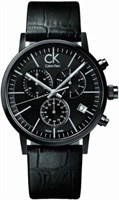 Мужские кварцевые часы Calvin Klein с хронографом и кожаным ремешком K7627401 1000007306