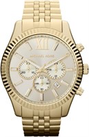 Мужские часы Michael Kors Lexington, механизм хронографа с ремешком из нержавеющей стали или кожи 1000007307