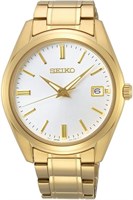 Аналоговые часы Seiko New Link Gold Tone для мужчин - Sur314P1, белые 1000007319
