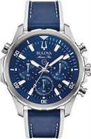Мужские кварцевые часы Bulova Marine Star серии B с хронографом, вращающимся циферблатом, водонепроницаемостью 100 м, 43 мм 1000007325