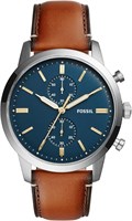 Мужские кварцевые часы Fossil, аналоговый дисплей и кожаный ремешок, FS5279, один размер 1000007334