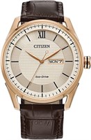 Классические мужские часы Citizen Eco-Drive с тремя стрелками, указателями дня и даты 1000007359