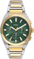 Мужские кварцевые часы Fossil Everett из нержавеющей стали с тремя стрелками 1000007376