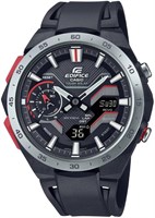 Мужские часы Casio EDIFICE WINDFLOW с аналоговым мобильным подключением, солнечная батарея, черный циферблат, нержавеющая сталь 1000007396
