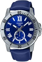Мужские аналоговые часы Casio с черным циферблатом, корпусом с черным ионным покрытием и браслетом из нержавеющей стали 1000007403