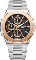 Мужские наручные часы LEE COOPER VX7NE1 с многофункциональным дисплеем и металлическим ремешком — LC08047.550, черные 1000007411