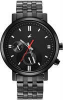 Мужские аналоговые металлические часы Fastrack с черным циферблатом 3287Nm01/Nr3287Nm01, цвет ремешка: черный 1000007417