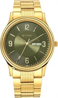 Часы Karishma с аналоговым циферблатом зеленого цвета Titan Men из нержавеющей стали, 1650Ym08/Nr1650Ym08, цвет ремешка: золотой 1000007418