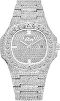 Роскошные мужские/женские часы-унисекс PINTIME с бриллиантами, блестящие, с изюминкой, продолговатые наручные часы с кварцевым циферблатом 1000007493
