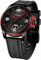 Водонепроницаемые часы NAVIFORCE для мужчин и женщин, аналоговые, с автодатой, военные, спортивные, унисекс, силиконовый ремешок 1000007496