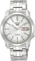 Мужские часы SEIKO Series 5 с автоматическим механизмом и белым циферблатом SNKL75K1 1000007616