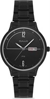 Оригинальные мужские часы Omax с черным ремешком из нержавеющей стали, 41 мм, круглыми аналоговыми наручными часами с указанием даты и времени, 100% водонепроницаемые, для деловой и повседневной одежды, подарки, сделано в Японии, гарантия 1 год 1000007662