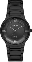 Оригинальные часы Omax для мужчин с черным ремешком из нержавеющей стали 31 мм, классические круглые аналоговые наручные часы для мужчин, 100% водонепроницаемые, для деловой повседневной одежды, подарки, сделано в Японии, гарантия 1 год 1000007690