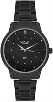 Оригинальные мужские часы Omax с черным ремешком из нержавеющей стали, 41 мм, кварцевые аналоговые наручные часы круглой формы, 100% водонепроницаемые, для деловой повседневной одежды, подарки, сделано в Японии, гарантия 1 год 1000007699