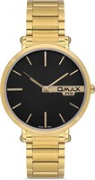 Оригинальные мужские часы Omax с золотым ремешком из нержавеющей стали, 41 мм, кварцевые аналоговые наручные часы круглой формы, мужские, 100% водонепроницаемые, для бизнеса и повседневной носки, подарки, сделано в Японии, гарантия 1 год 1000007714