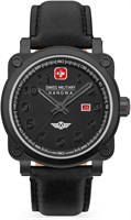 Мужские аналоговые кварцевые часы Swiss Military Hanowa с ремешком из нержавеющей стали SMWGB2101302, чёрные, один размер, ремешок 1000007718