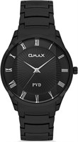 Оригинальные мужские часы Omax с черным ремешком из нержавеющей стали, 41 мм, круглые аналоговые наручные часы для мужчин, 100% водонепроницаемые, для деловой повседневной одежды, подарок, сделано в Японии, гарантия 1 год 1000007719