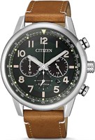 Citizen - Мужские аналоговые часы - Часы - Сталь - Кожаный ремешок - Серебристый цвет - 43 мм 1000007749