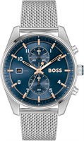 Мужские часы Boss Skytraveller из нержавеющей стали с синим циферблатом Sunray - 1514149 1000007804