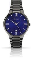 Мужские часы Sekonda, черный браслет из нержавеющей стали, черный циферблат с узором «солнечные лучи» и римскими цифрами цвета розового золота, 1934 г. 1000007824
