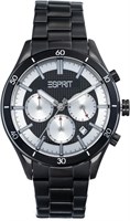 Мужские наручные часы Esprit Logan Round Analogue, диаметр корпуса 42 мм, цвет чёрный/чёрный 1000007832