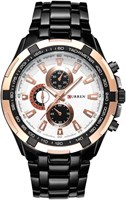 CURREN Watches Men, спортивные водонепроницаемые кварцевые наручные часы из нержавеющей стали для мужчин и мальчиков, 7 часов, кварцевый механизм 1000007837