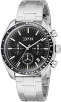 Модные мужские часы Esprit Porter, корпус 42 мм, чёрный/серебристый 1000007851