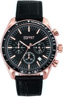 Модные мужские часы Esprit Porter, корпус 42 мм, золото/черный 1000007864