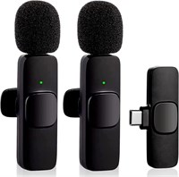 Беспроводной петличный микрофон VMKLY для телефонов Type-C — беспроводной микрофон Plug-Play с двумя микрофонами для телефонов Android с USB-C. Видеозапись — интервью — видеоблог — автоматическая синхронизация и шумоподавление — 2.4G 1000007876