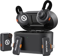 Hollyland Lark M2S Ultimate Combo (камера RX + Lightning RX + Type-C RX) беспроводной петличный микрофон для iPhone/камеры/Android/ПК, компактный, титановый зажим, шумоподавление, видеоблог 1000007894