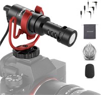 Микрофон для видеоблога NEEWER Plug & Play, мини-суперкардиоидный микрофон 20–20 кГц с разъемом TRS 3,5 мм, кабель USB C OTG, крепление с амортизатором, ветрозащитный экран, совместимый с iPhone 16, 15, 14, Samsung S24, планшетом Android и Mac, камерой VM 1000007908