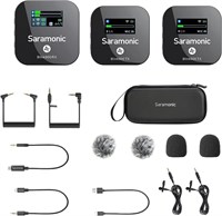Saramonic Blink900 B2 2,4 ГГц — двухканальная беспроводная микрофонная система для мониторинга в реальном времени цифровых зеркальных фотокамер, видеокамер, iPhone, смартфонов Android и планшетов для TikTok. Интервью для видеоблога на YouTube. 1000007944