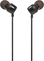 Проводные внутриканальные наушники JBL Tune 110, глубокий и мощный звук с чистыми басами, однокнопочный пульт управления/микрофон, плоский кабель без запутывания, сверхкомфортная посадка — черный цвет, JBLT110BLK 1000007989