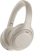Беспроводные полноразмерные Bluetooth-наушники Sony Wh-1000Xm4 с шумоподавлением, функцией голосового чата и микрофоном для телефонных звонков, серебристые, версия для ОАЭ — гарантия 1 год 1000008001