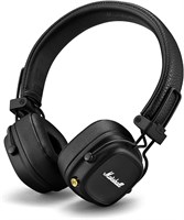 Наушники Marshall Major IV Bluetooth — складные беспроводные наушники Bluetooth с 80 часами воспроизведения — черные 1000008018
