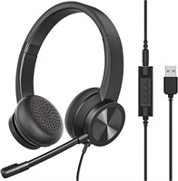 USB-гарнитура с микрофоном, проводные наушники-вкладыши, активное шумоподавление и микрофон с шумоподавлением, вращающийся на 330 градусов, чистый кристальный звук, регулируемый встроенный микрофон, удобная конструкция 1000008021