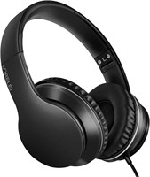 LORELEI X6 Накладные наушники с микрофоном, легкие, складные и портативные, стереонаушники с басами, 1,45 м, проводные, не спутываются, для смартфонов, планшетов, MP3/4 (цвет "черный космос") 1000008033