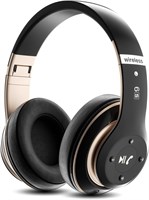 Наушники Bluetooth, полноразмерные, 40 часов воспроизведения, складные беспроводные наушники с 6 режимами эквалайзера, наушники со встроенным микрофоном, беспроводная и проводная Hi-Fi стереогарнитура, FM/TF для мобильных устройств/ПК/ТВ (черные) 1000008058
