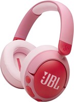 Беспроводные полноразмерные Bluetooth-наушники JBL Junior 470 NC с активным шумоподавлением для детей, микрофоном, 50 часов воспроизведения, JBL Safe Sound, низкой громкостью, простым управлением и наклейками, розовые 1000008059