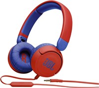 Детские проводные наушники JBL Jr 310, безопасный звук (<85 дБ), встроенный микрофон, мягкое оголовье, удобные амбушюры, компактная складная конструкция, односторонний плоский кабель — красные, JBLJR310RED 1000008061