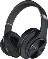 Наушники DOQAUS Bluetooth, полноразмерные, 90 часов воспроизведения, беспроводные наушники с 3 режимами эквалайзера, складные Hi-Fi стереонаушники с басами, мягкие полноразмерные наушники, проводное подключение, встроенный микрофон для телефона/ПК (черный 1000008065