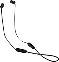 Беспроводные внутриканальные наушники JBL Tune 125BT, звук Pure Bass, технология Bluetooth 5.0 без потерь, аккумулятор на 16 часов, магнитный кабель, многоточечное подключение, голосовой помощник, 3-кнопочный пульт ДУ с микрофоном — черный, JBLT125BTBLK 1000008085