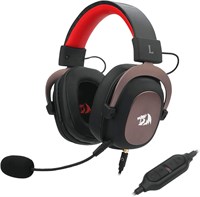 Проводная игровая гарнитура Redragon H510 ZEUs — объемный звук 7.1 — амбушюры из пены с эффектом памяти — динамики 53 мм — съёмный микрофон — многоплатформенные наушники — совместимы с ПК, PS4/3 и Xbox One/Series X, NS 1000008087