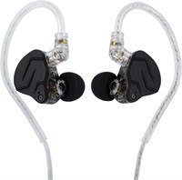 Linsoul KZ ZSN PRO X гибридные металлические наушники-вкладыши с двумя драйверами (1BA+1DD), Hi-Fi, съёмным утопленным кабелем 2Pin, панелью из цинкового сплава (с микрофоном, чёрные) 1000008125