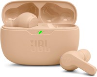 Беспроводные наушники JBL Wave Beam True Wireless с глубокими басами, комфортной посадкой, аккумулятором на 32 часа, Smart Ambient, TalkThru, функцией Hands Free и VoiceAware, защитой от воды и пыли — бежевый, JBLWBEAMBEG 1000008126