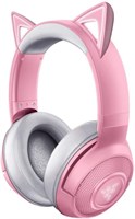 Razer Kraken Bt Kitty Edition — беспроводная Bluetooth-гарнитура с подсветкой Chroma RGB, низкой задержкой соединения 40 мс, настраиваемыми 40-миллиметровыми динамиками и микрофоном с формированием луча — кварцевый розовый 1000008143